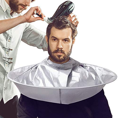 OYEL Professional Hair Cutting Cape Umbrella Hairdressing Cloak Beard Shaving Waterproof Hairdressing Kit is Suitable for Adult Women Men Kids Salon Barber - Gray OYEL Professional Hair Cutting Cape Umbrella Hairdressing Cloak Beard Shaving Waterproof Hairdressing Kit is Suitable for Adult Women Men Kids Salon Barber - Gray