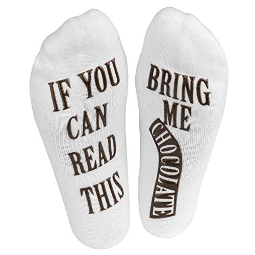 Haute Soiree - Women s Novelty Socks - If You Can Read This  Bring Me Some Wine  Chocolate  Coffee Novelty Socks Chocolate