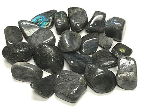 Zentron Crystal Collection  Tumbled Labradorite Natural Stones  Approx 1  Pieces 1-2 Pound