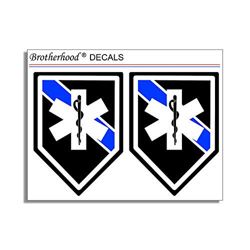 Brotherhood 4 Thin Blue Line EMS Star of Life and 4 Thin Blue Line American Flag Law Enforcement Decals Police Sheriff Vinyl Decals Brotherhood 4 Thin Blue Line EMS Star of Life and 4 Thin Blue Line American Flag Law Enforcement Decals Police Sheriff Vinyl Decals