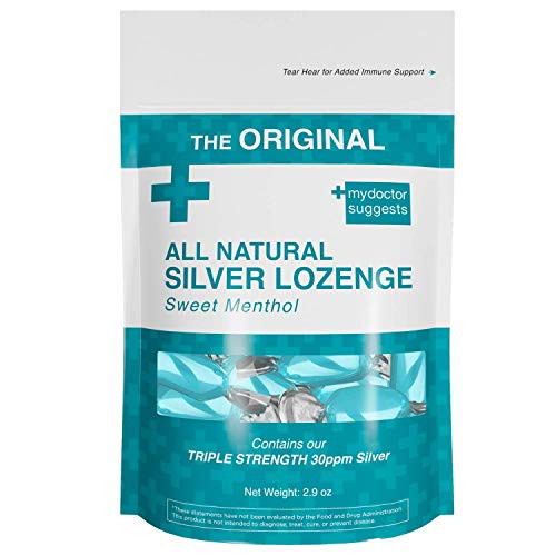 Original All Natural Silver Throat Lozenges - Sweet Menthol The Perfect Lozenge for Oral Health Daily Supplementation Immune Support Contains 30ppm Silver Original All Natural Silver Throat Lozenges - Sweet Menthol The Perfect Lozenge for Oral Health Daily Supplementation Immune Support Contains 30ppm Silver