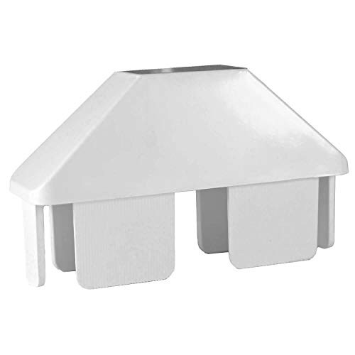 Jake Sales Vinyl Picket Fence Caps - 7-8  x 3  Dog Eared Style Vinyl Fence Picket Caps - White Picket Caps - 5 Pack