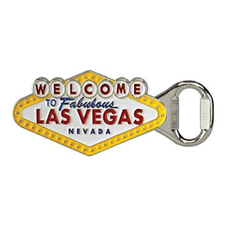 Bottle Opener and Magnet - Welcome to Fabulous Las Vegas Nevada Souvenir Stainless Steel Fridge Magnet Bottle Opener and Magnet - Welcome to Fabulous Las Vegas Nevada Souvenir Stainless Steel Fridge Magnet