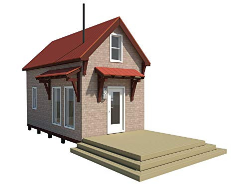 24  X 12  Settlers Tiny House with loft Plans DIY Plans