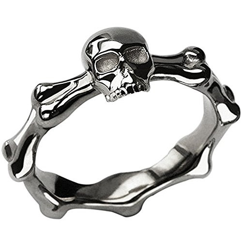Jude Jewelers Stainless Steel Skull Biker Ring 9