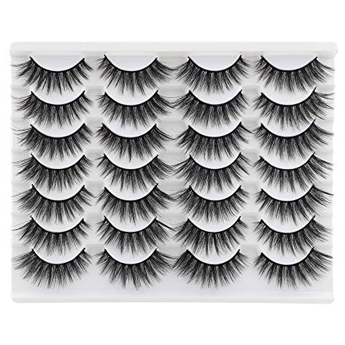 JIMIRE 14 Pairs False Eyelashes Fluffy Long Fake Eyelashes 3D Volume Faux Mink Lashes Packs JIMIRE 14 Pairs False Eyelashes Fluffy Long Fake Eyelashes 3D Volume Faux Mink Lashes Packs