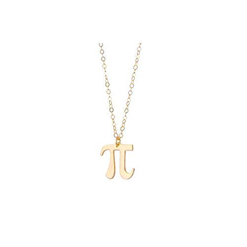 BELUCKIN Personalized Pi Symbol Pendant Necklace Mathematical Jewelry Gift for Math Teacher rose gold