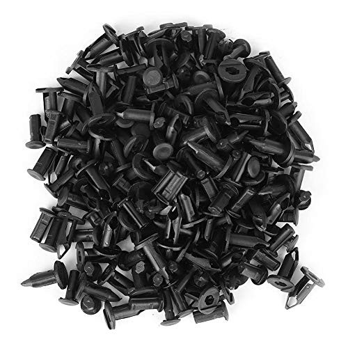 100Pcs Black Car Bumper Fender Rivets Plastic Push Pin Clips Fasteners Car Body Plastic Push Pin Rivet