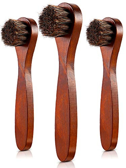 Jovitec 3 Pieces Horsehair Shoes Polish Brushes Care Clean Daubers Applicators Set B Jovitec 3 Pieces Horsehair Shoes Polish Brushes Care Clean Daubers Applicators Set B