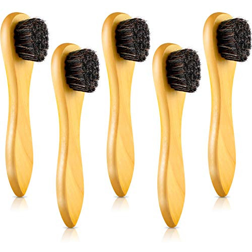 Jovitec 5 Pack Dauber Brush Shoes Polish Brush Horsehair Wooden Care Shine Polish Handle Clean Dauber for Shoes and Bags Light Yellow Jovitec 5 Pack Dauber Brush Shoes Polish Brush Horsehair Wooden Care Shine Polish Handle Clean Dauber for Shoes and Bags Light Yellow