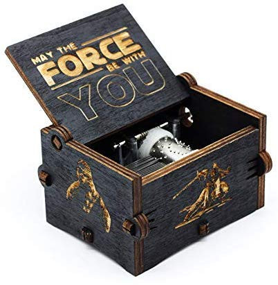 Wood Star Wars Music Box  Antique Carved Hand Cranked Wooden Musical Boxes Home Decoration Crafts Gifts