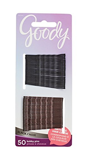 Goody WoMens Colour Collection Metallic Finish Bobby Pin Black 50 Count Pack of 3 Goody WoMens Colour Collection Metallic Finish Bobby Pin Black 50 Count Pack of 3