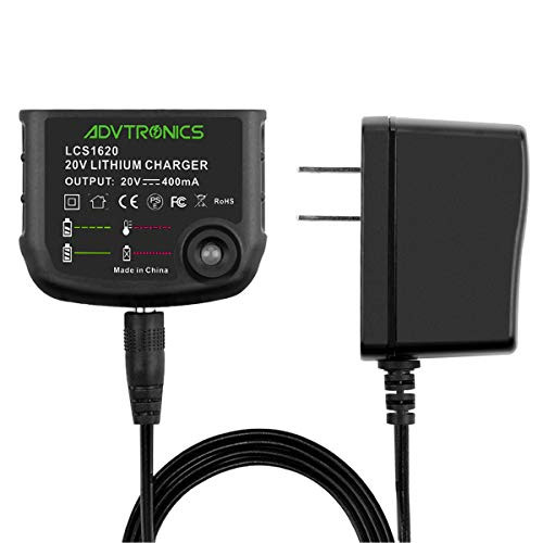 ADVTRONICS 20V MAX Lithium Charger LCS1620 Compatible with Black Decker 16V 20V Battery LBXR20 LBXR20-OPE LB20 LBX20 LBX4020 LB2X4020 LBXR2020-OPE BL1514 LBXR16 ADVTRONICS 20V MAX Lithium Charger LCS1620 Compatible with Black Decker 16V 20V Battery LBXR20 LBXR20-OPE LB20 LBX20 LBX4020 LB2X4020 LBXR2020-OPE BL1514 LBXR16