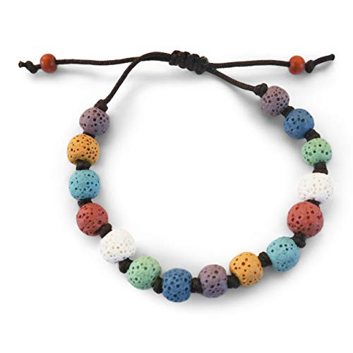 Essential Oil Diffuser Bracelet for Women   Lava Rock Essential Oils Bracelet Aromatherapy Anxiety Bracelets for Meditation  Stress Relief  Healing  Relaxation Gifts   Adjustable Natural Stone Jewelry