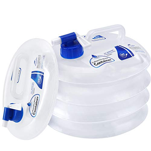 YYUAN Collapsible Water Container Premium Portable Water Storage Jug Food Grade Water Carrier with Spigot Perfect for Outdoors Camping Hiking Emergency - BPA Free 1-3 Gallons YYUAN Collapsible Water Container Premium Portable Water Storage Jug Food Grade Water Carrier with Spigot Perfect for Outdoors Camping Hiking Emergency - BPA Free 1-3 Gallons