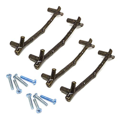 Honbay 4PCS Zinc Alloy Decorative Cabinet Wardrobe Door Drawer Twig Branch Knobs Pulls Handles for Furniture Bronze Honbay 4PCS Zinc Alloy Decorative Cabinet Wardrobe Door Drawer Twig Branch Knobs Pulls Handles for Furniture Bronze