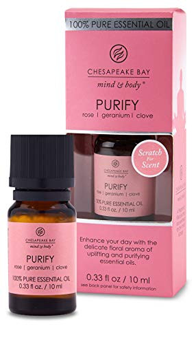 Chesapeake Bay Candle 100  Pure Essential Diffuser Oil  10ml  Purify Rose Geranium Clove