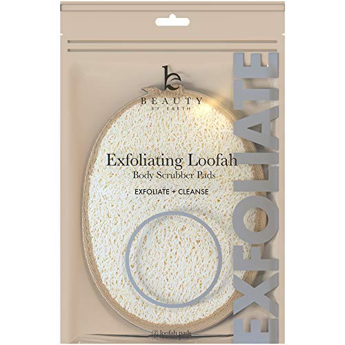 Exfoliating Loofah Sponge Body Scrubber - Pack of 2 Natural Loofah Sponges Shower Body Exfoliator Scrubbing Pads for Removing Dead Skin Exfoliating Loofah Sponge Body Scrubber - Pack of 2 Natural Loofah Sponges Shower Body Exfoliator Scrubbing Pads for Removing Dead Skin