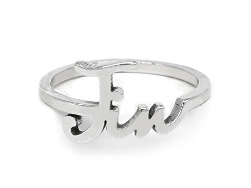 Fanstown Kpop BTS Bangtan Finger Ring Member Name Letters Modelling Ring JIN