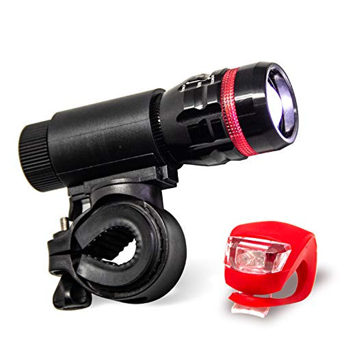 RUICLAND Ultra Bright Bike Light Set  Powerful Bicycle Front Headlight and Back Taillight  3 Light Modes  Easy to Install for Men Women Kids Road Mountain Cycling