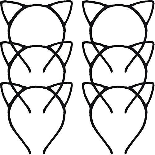 6 Pieces Furry Cat Ears Headband Halloween Cat Headbands Hair Hoops Cat Headwear for Women Girls Halloween Cosplay Party Costume Decorations Black 6 Pieces Furry Cat Ears Headband Halloween Cat Headbands Hair Hoops Cat Headwear for Women Girls Halloween Cosplay Party Costume Decorations Black