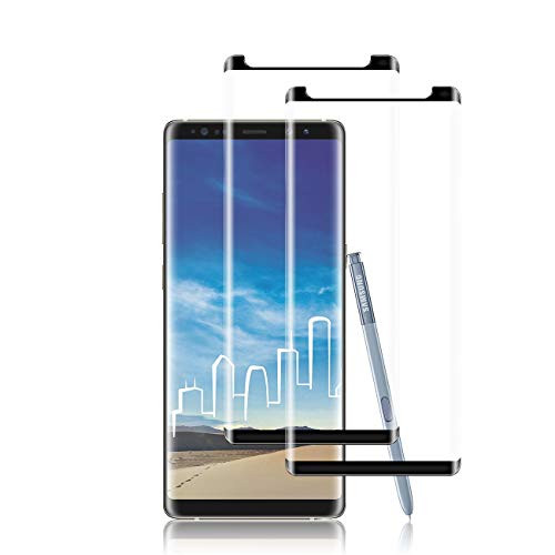 Galaxy Note 8 Screen Protector by YEYEBF   2 Pack  Full Coverage Tempered Glass Screen Protector  Bubble-Free   3D Touch   Anti-Glare  Screen Protector Glass for Samsung Galaxy Note 8