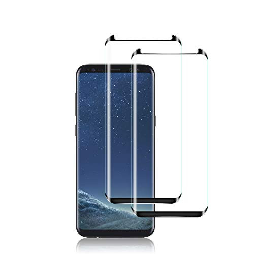 Galaxy S8 Screen Protector by YEYEBF   2 Pack  Full Coverage Tempered Glass Screen Protector  3D Touch   Bubble-Free   9H Hardness  Screen Protector Glass for Samsung Galaxy S8