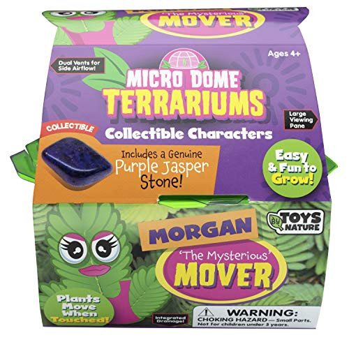 TOYS BY NATURE Grow Your Own Moving Plant - Fun and Easy to Grow Morgan The Mysterious Mover - Kids Terrarium Kit Includes Everything Needed to Grow Moving Plants - Just Add Water