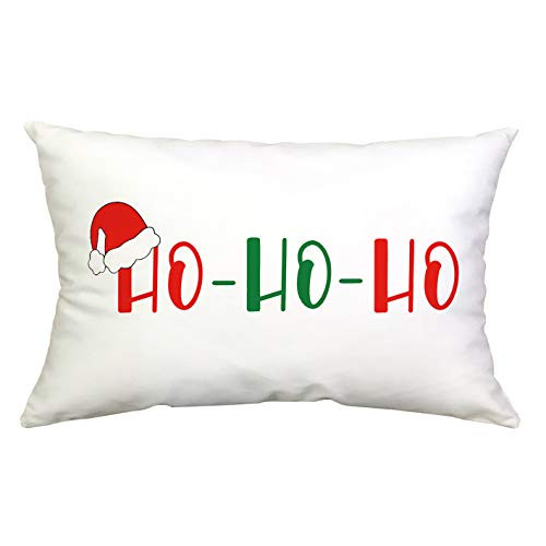 GTEXT Christmas Decor Throw Pillow Cover White Holiday Decor HO HO HO with Hat Pillow Cover Cuhion Cover Case for Couch Sofa Home Decoration Pillows Linen 18 X 18 Inches GTEXT Christmas Decor Throw Pillow Cover White Holiday Decor HO HO HO with Hat Pillow Cover Cuhion Cover Case for Couch Sofa Home Decoration Pillows Linen 18 X 18 Inches