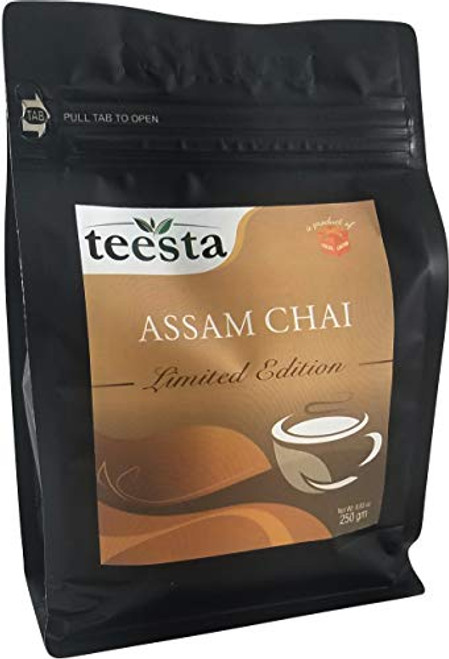 TEESTA - Premium CTC Assam Black Tea 250gm-8-82oz-125cups High Energy Bold Full Bodied Teas Premium 100 Unblended Assam Chai Loose Leaf Great for Morning Milk Tea Cold Brewed Tea TEESTA - Premium CTC Assam Black Tea 250gm-8-82oz-125cups High Energy Bold Full Bodied Teas Premium 100 Unblended Assam Chai Loose Leaf Great for Morning Milk Tea Cold Brewed Tea