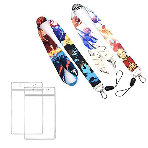 GTOTd Avatar The Last Airbender Cartoon Lanyard with id Holder  2 Pack for Keys Women Lanyard String Wallet-Cute Lanyard Keychains for Women Man