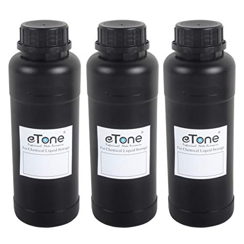 3X 500ml Darkroom Chemical Storage Bottles with Caps Film Photo Developing Processing Equipment Black