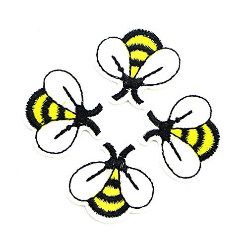 Monrocco 20 pcs Bee Iron On Patch Bumble Bee Patch Embroidered Applique 30x27mm