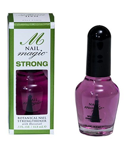 Nail Magic - STRONG  Botanical Nail Strengthener  0-5 Fluid Ounces  Strengthen Weak  Thin Natural Nails with Silica-Rich Horsetail  Toluene  Formaldehyde   DBP Free  60 Years of Superior Results