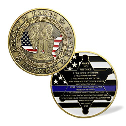 Thin Blue Line St- Michael Police Officers Challenge Coin Motto Commemorative Law Enforcement Gifts Thin Blue Line St- Michael Police Officers Challenge Coin Motto Commemorative Law Enforcement Gifts