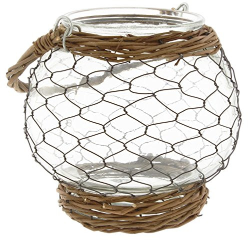 Lucky Winner Primitive Metal Wire-Wrapped Decorative Bowl, 7"