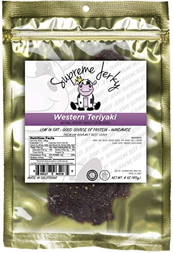 Supreme Beef Jerky - Halal Beef Jerky 4 oz Western Teriyaki