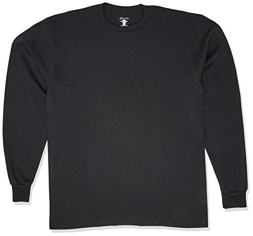 MJ Soffe Men s Long-Sleeve Cotton T-Shirt  Black  X-Large