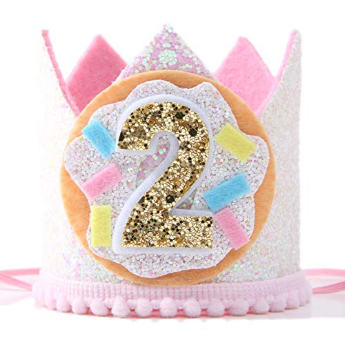 Donut Birthday Crown for 2nd Birthday - Two Donut Birthday Hat for Photo Booth Props and Backdrop Cake Smash Best Two Sweet Birthday Party Supplies for Kids Donut Birthday Crown for 2nd Birthday - Two Donut Birthday Hat for Photo Booth Props and Backdrop Cake Smash Best Two Sweet Birthday Party Supplies for Kids