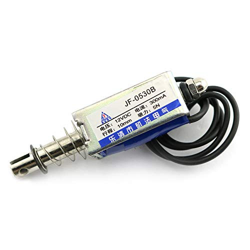 RuiLing 1Pcs DC 12V Push Pull Type Frame Electromagnet JF-0530B keepping Force 5N Travel 10mm Linear Solenoid