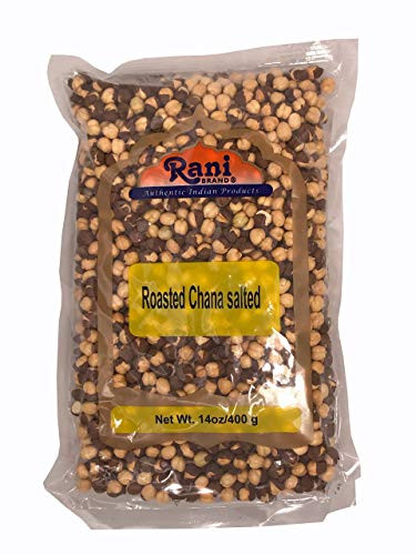 Rani Roasted Chana Salted 14oz 400g Great Gluten Free Snack  ready to eat ~ All Natural   Vegan   No Preservatives   No Colors   Indian Origin