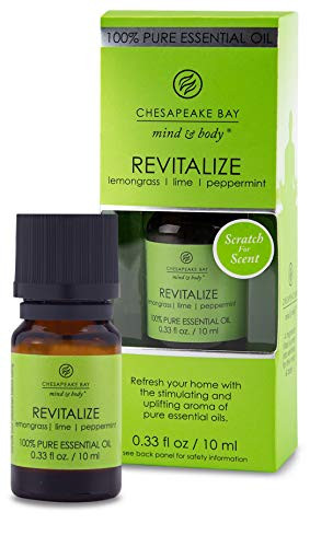 Chesapeake Bay Candle 100  Pure Essential Diffuser Oil  10ml  Revitalize Lemongrass Lime Peppermint
