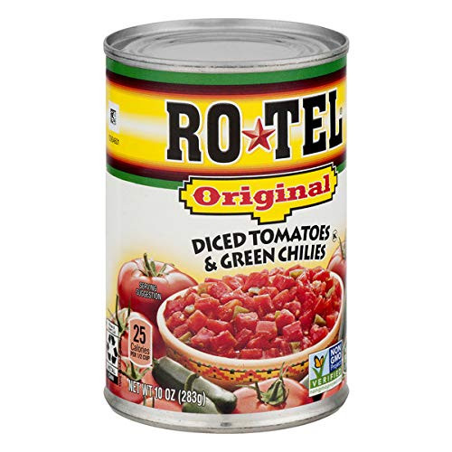 Ro Tel Original Diced Tomatoes and Green Chilies  10 Ounce  Pack of 2