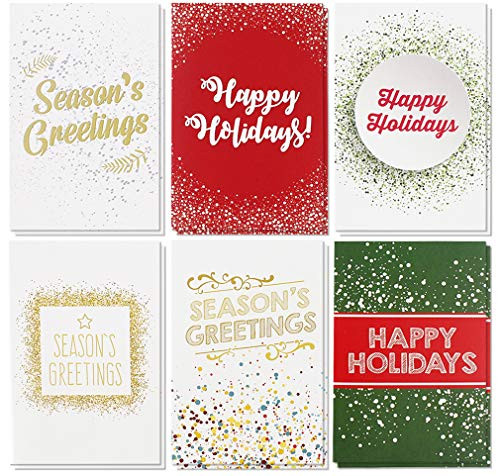 36-Pack Merry Christmas Greeting Cards Bulk Box Set - Winter Holiday Xmas Greeting Cards with Colorful Festive Designs  Envelopes Included  4 x 6 Inches