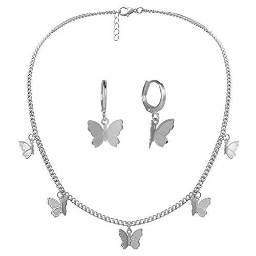 Nanafast Butterfly Necklace Earrings 