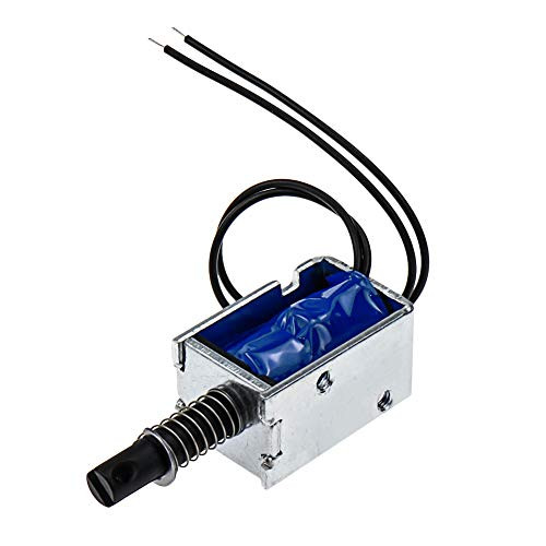 Yohii Push Pull Solenoid 12V DC 300 mA Open Frame Solenoid Electromagnet 10mm Stroke
