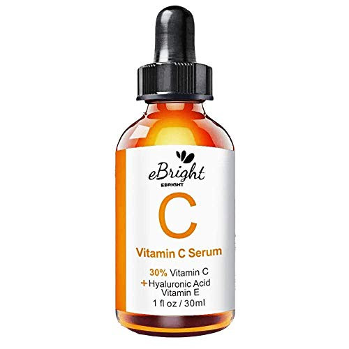 30  Super Vitamin C Serum for Face  Anti Aging   Anti Wrinkle Whitening Facial Serum with Niacinamide  Vitamin E  Hyaluronic Acid  and Salicylic Acid  1 oz Orange