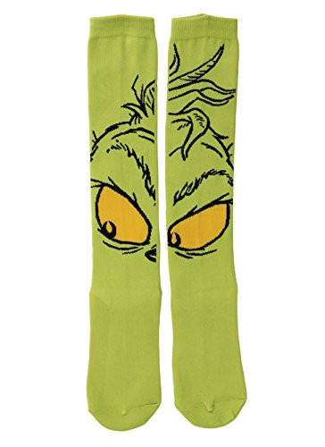 Dr- Seuss The Grinch Costume Knee High Socks Green
