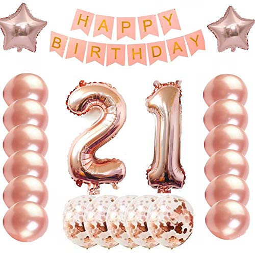 Sweet 21st Birthday Decorations Party Supplies  21st Birthday Balloons Rose Gold  21st Rose Gold Number Balloons  21st Latex Balloon  21 Years Old Birthday Decoration Supplies Sweet 21st Birthday Decorations Party Supplies  21st Birthday Balloons Rose Gold  21st Rose Gold Number Balloons  21st Latex Balloon  21 Years Old Birthday Decoration Supplies