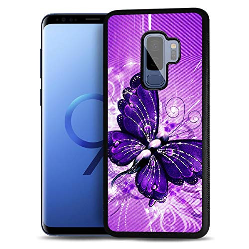 for Samsung S9  Galaxy S9 Plus  Durable Protective Soft Back Case Phone Cover  HOT12122 Purple Butterfly
